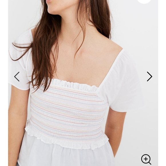 Madewell Tops - Madewell - Smocked Flutter Sleeve top - NWT